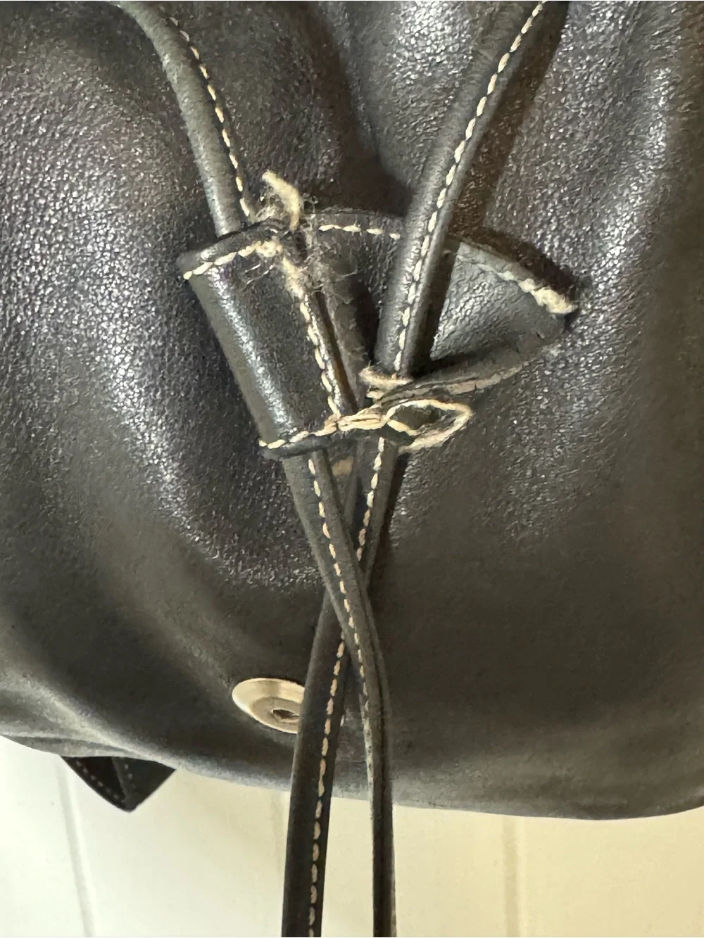 Coach 9569 Legacy Black Leather Drawstring Mini Backpack